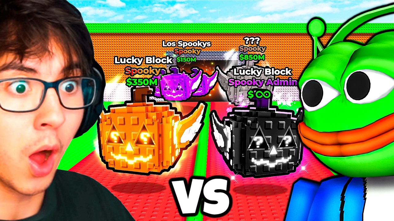 БЕЗУМНО-СТРАШНАЯ Гонка за удачными блоками против CheapPickle. Украдите Brainrot...