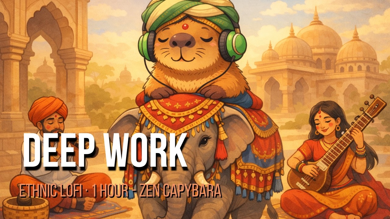 Lofi Beats for Studying 🇮🇳 Focus & Deep Work Music (Capybara Indian Vibes)
