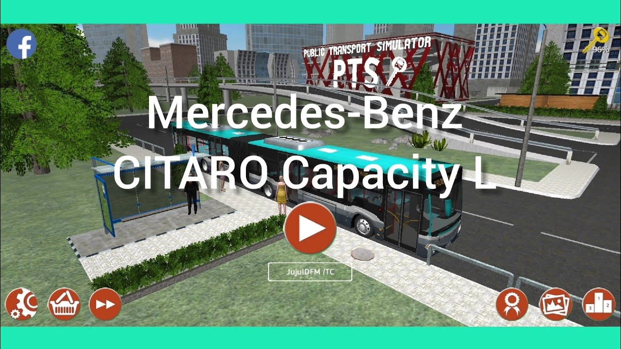 Public Transport Simulator (PTS): Navette Métro 6 RATP Mercedes-Benz CITARO Capacity L (21m)