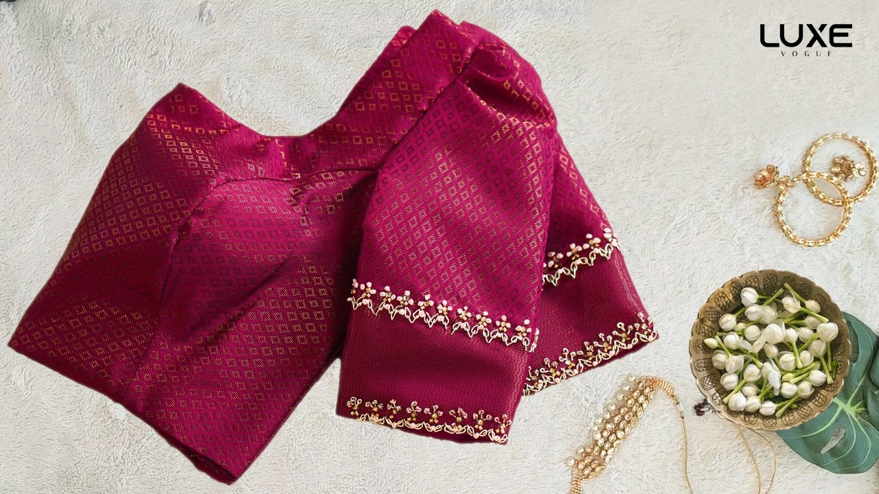Luxury Bridal Designer Blouse Sleeve Tutorial | High-End Couture Sewing Techniques for Luxury Finish
