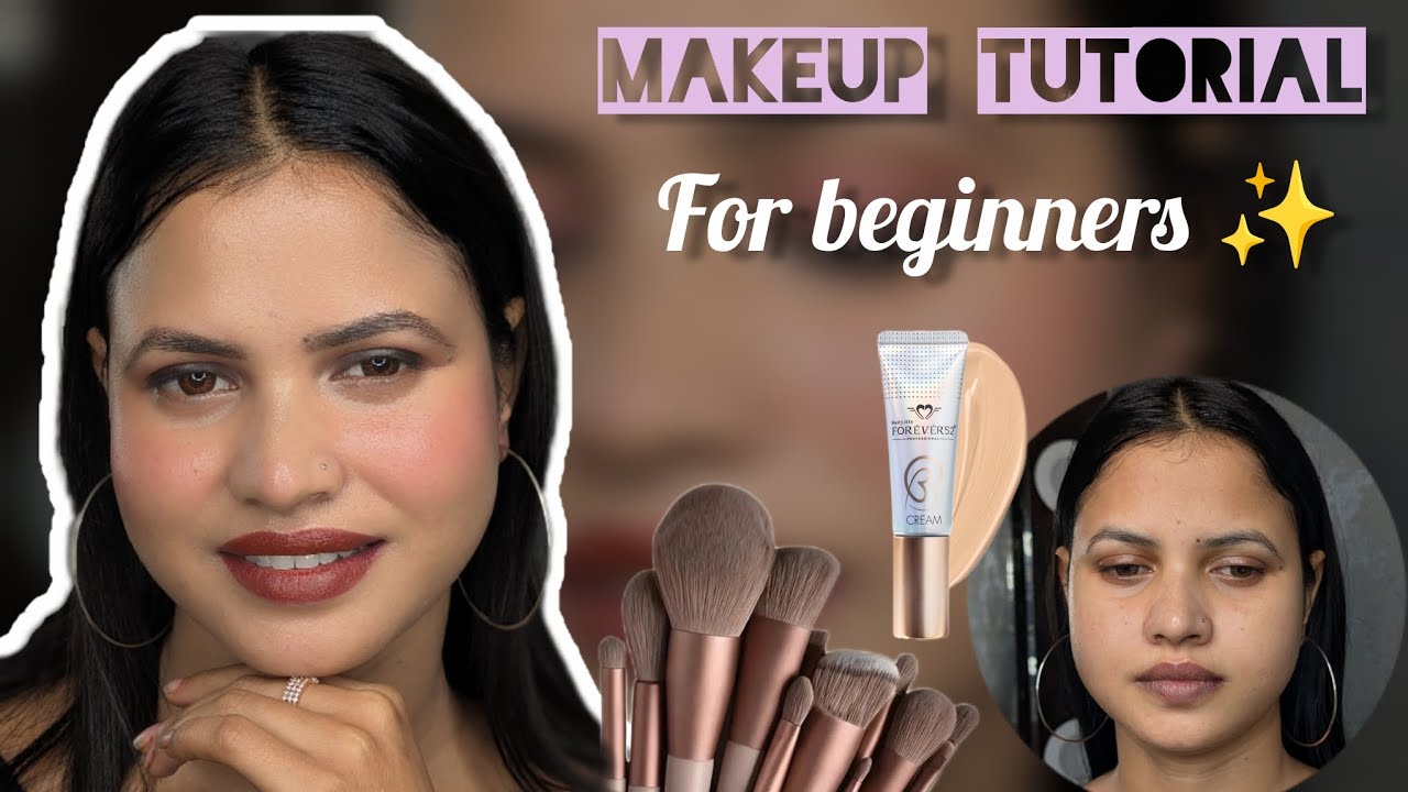 Easy makeup tutorial with bb cream ✨ | Step by step makeup tutorial 👍🏻 | Makeup with bb cream ✨