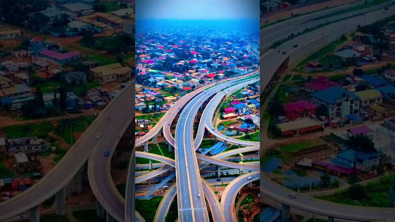 Biggest road interchange in Ghana #interchange #road #ghana