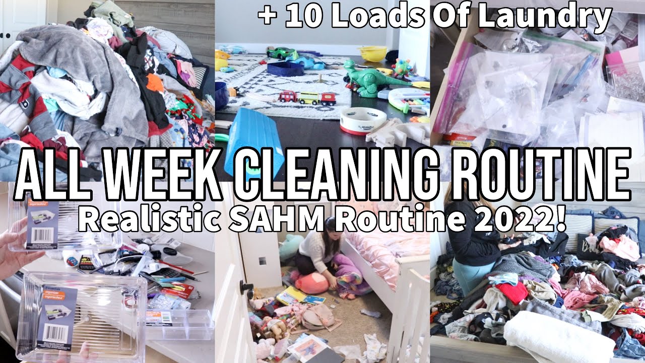 ALL WEEK WHOLE HOUSE CLEAN | 8 HOURS OF CLEANING MOTIVATION | 10 LOADS OF LAUNDRY