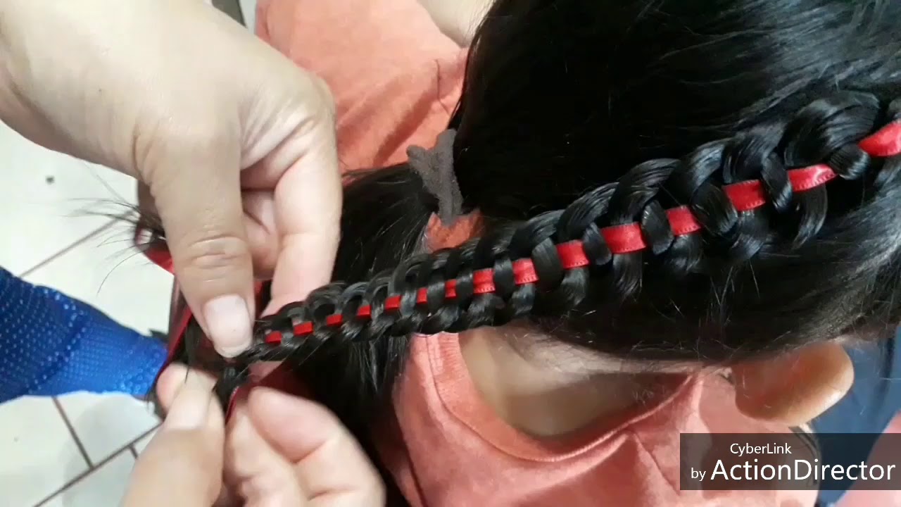 Trenza sencilla con liston+coleta