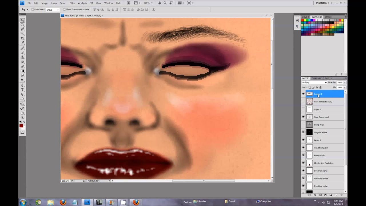 How to make Second Life Skin with Photoshop By Quark Yifu