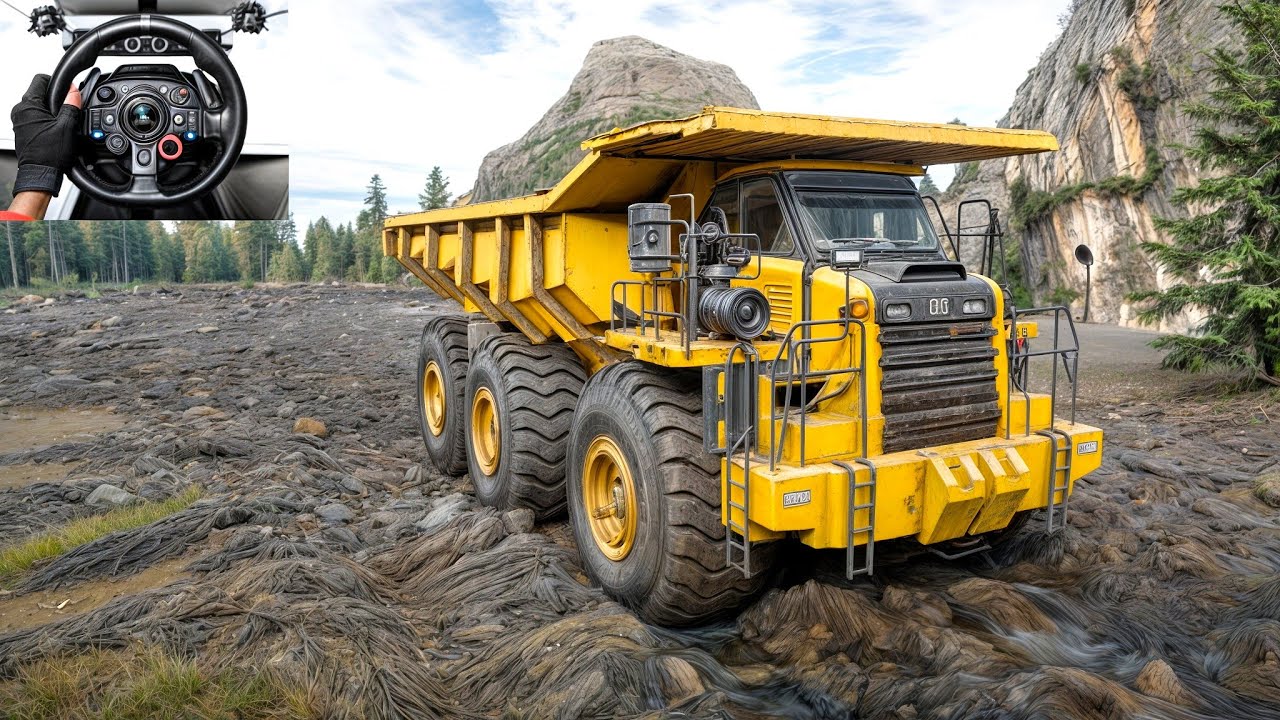 Z2 CAT 770Z Coalminer - Transporting a Big Size Mud Load | SnowRunner | Logitech G29 Gameplay