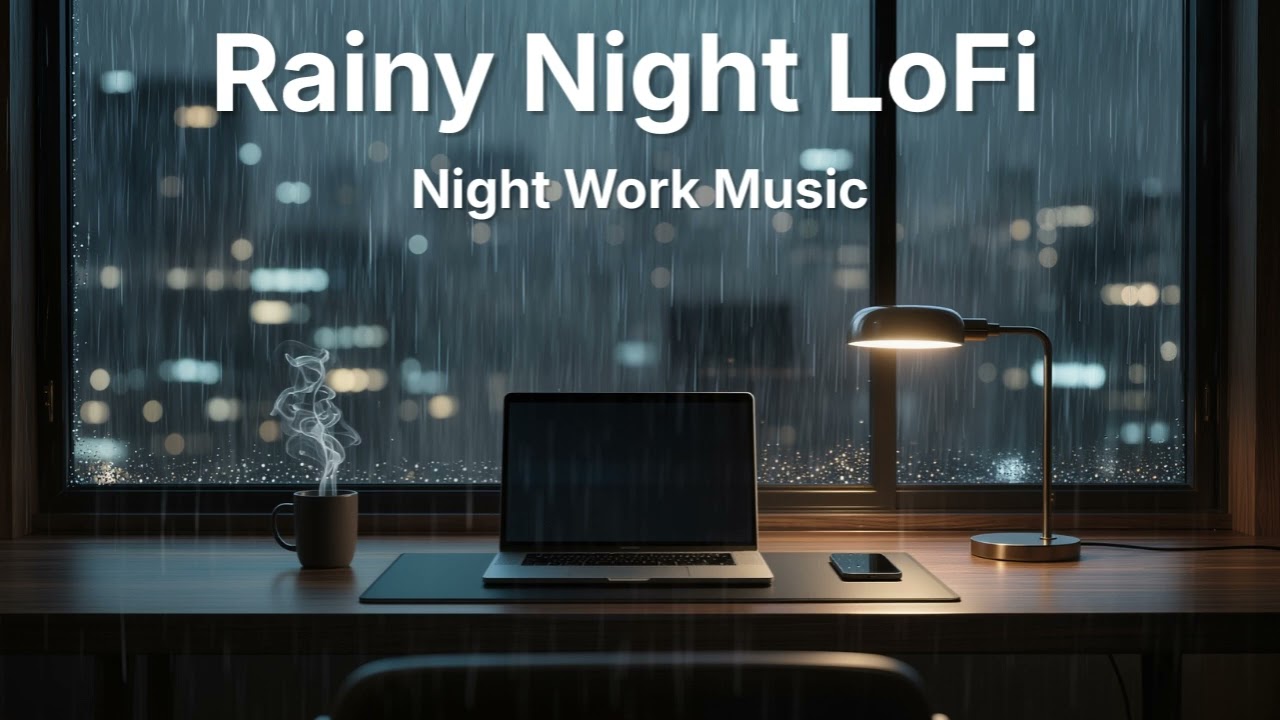 Rainy Night LoFi 🌧️ Night Work Music | Calm Beats for Deep Focus