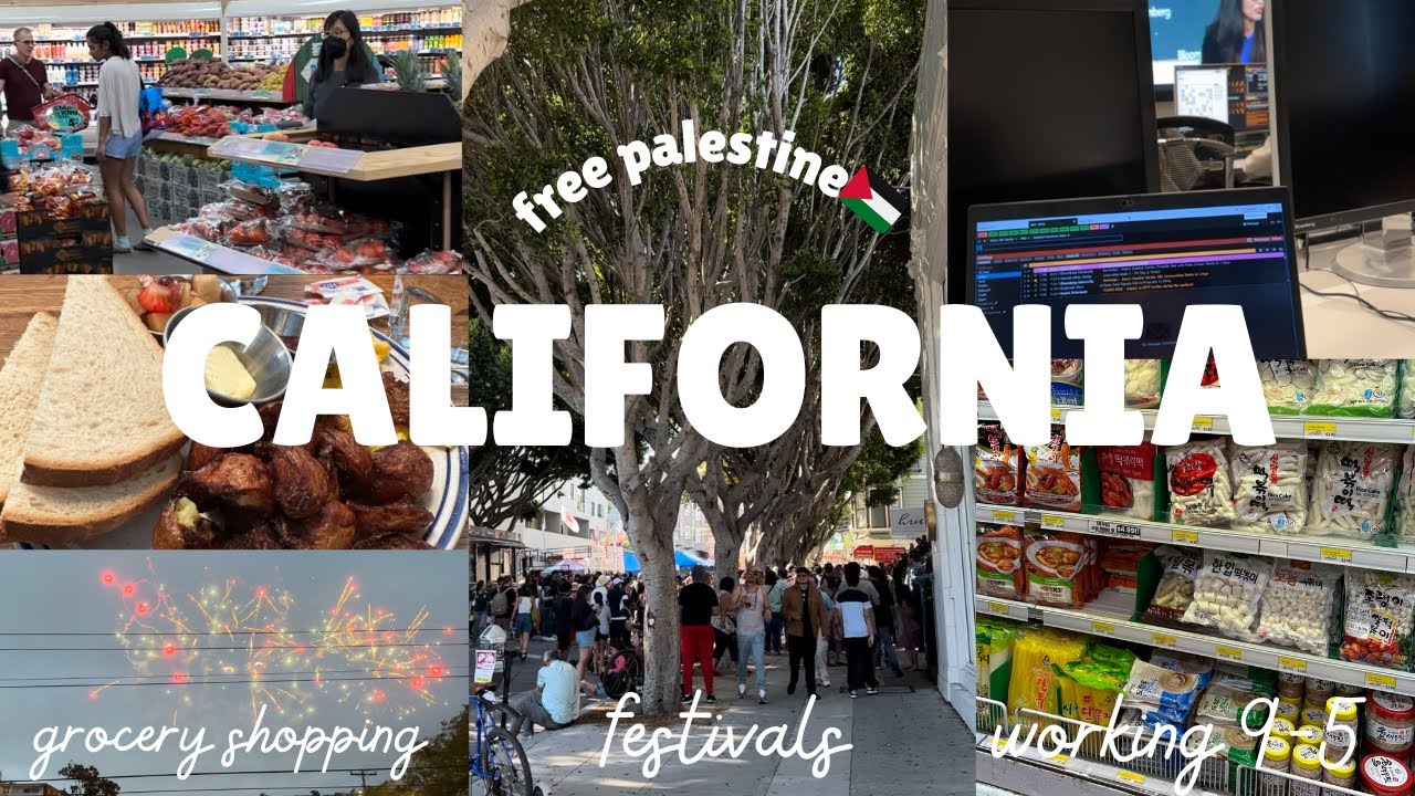 life in san francisco | working 9-5 👠, grocery shopping , jazz festival, fireworks🎇, hanging out ✌🏽