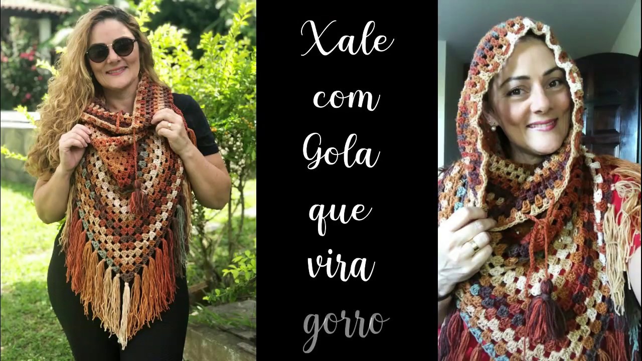 Xale Gola Batik - Renata Vieira Crochê