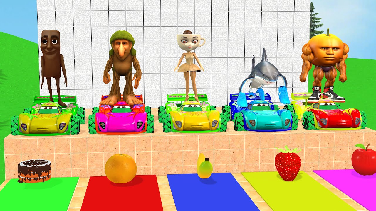 Long Slide Game With Cow Elephant Gorilla Hippopotamus Tiger 3d Animal Game Funny 3d Animals