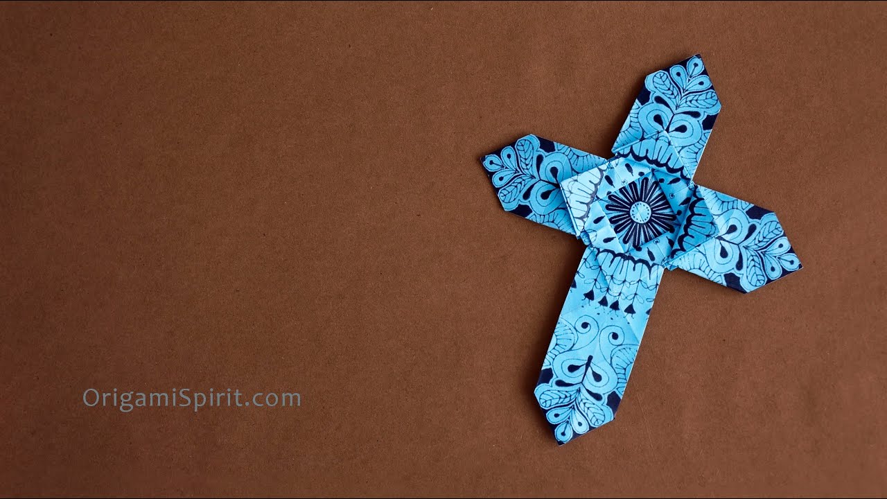How to Fold an Origami Cross - Version 1