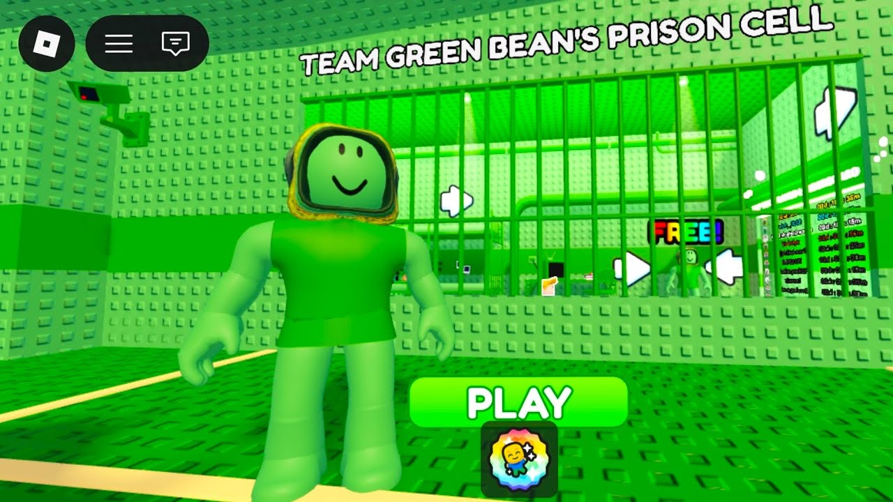 TEAM GREEN BEAN'S PRISON RUN! (Obby) Roblox Gameplay Walkthrough 