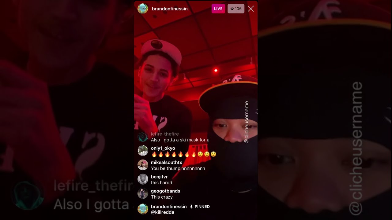 Brandon Finessin x Redda IG Live (May 8, 2021)