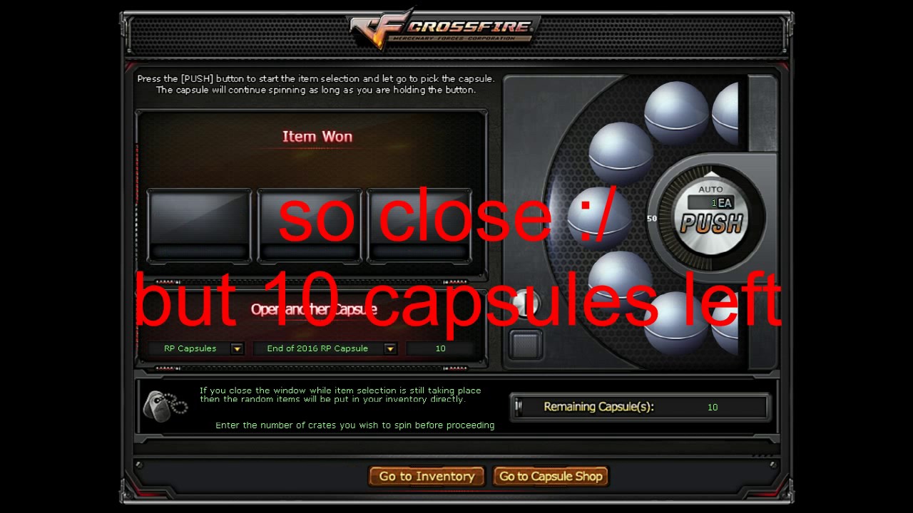 CrossFire EU - Opening December event RP capsules