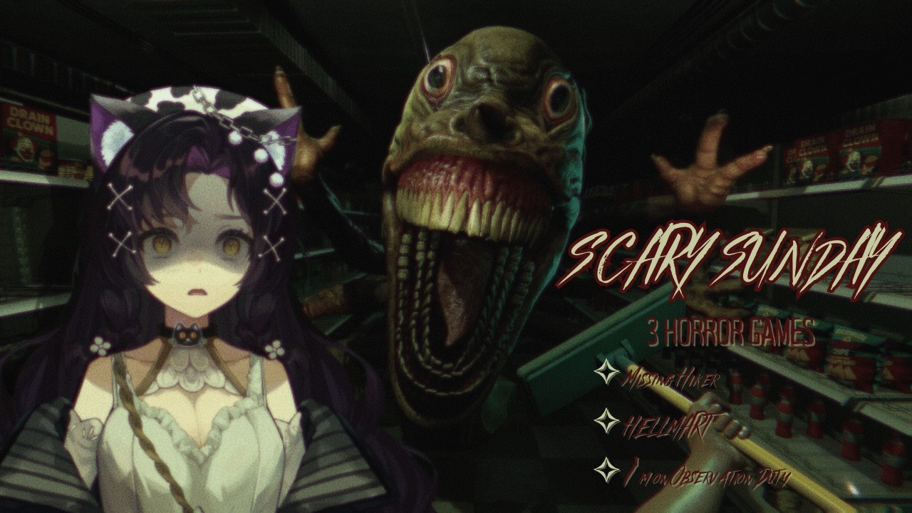 【 VOD 】08.02.2026 ⬩➤ I played 3 horror games! (Missing Hiker, I'm on Observation Duty, Hellmart)