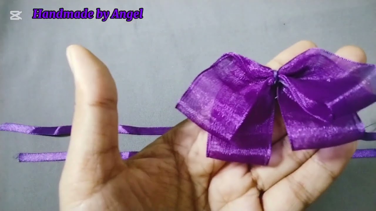 ဖဲပြားလှလှလေး လုပ်ကြမယ် How to make beautiful bow #diy #bow #diycrafts #bow #diybow