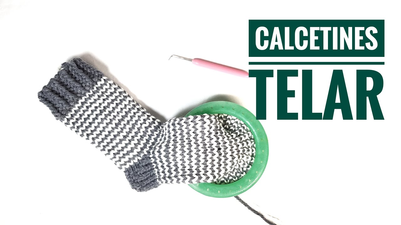 C&oacute;mo tejer calcetines a rayas con telar (Tutorial DIY) [VERSI&Oacute;N MEJORADA]