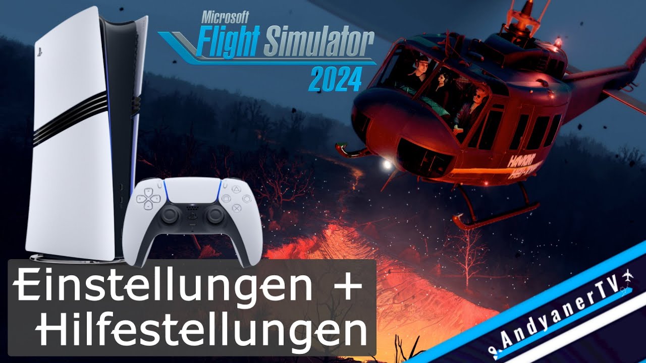 Einstellungen + Hilfestellungen 🛩 MSFS 2024 PlayStation Microsoft Flight Simulator PS5 Pro deutsch