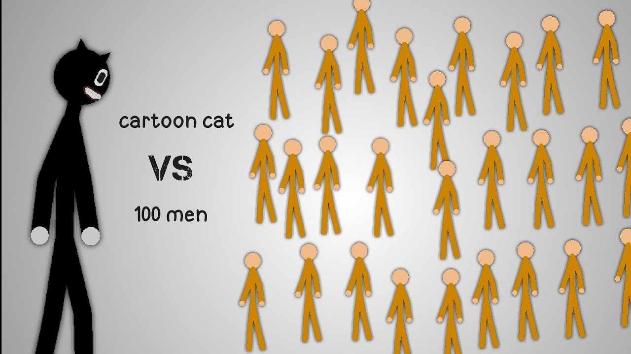 100 Men vs Cartoon Cat (Trevor Henderson)