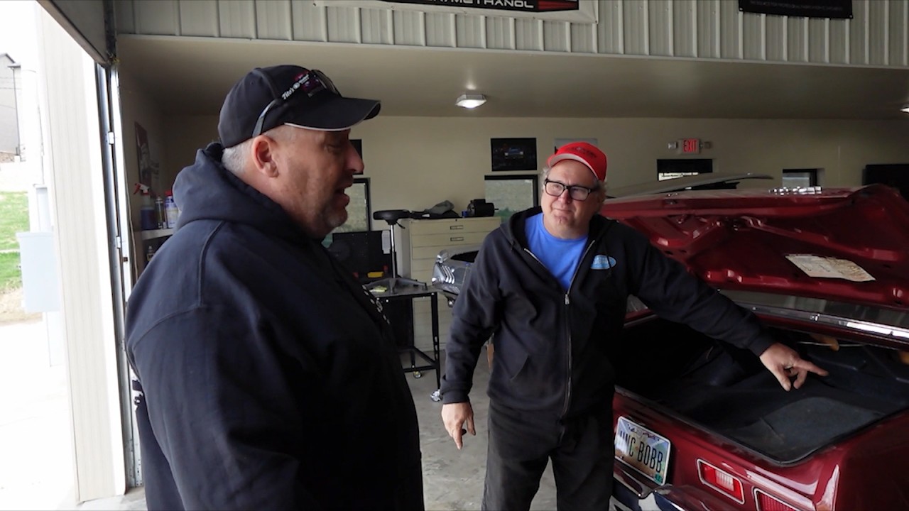 Uncle Bob and Old Man's Garage Bill with the Nova At Mike Lane Fabrication
