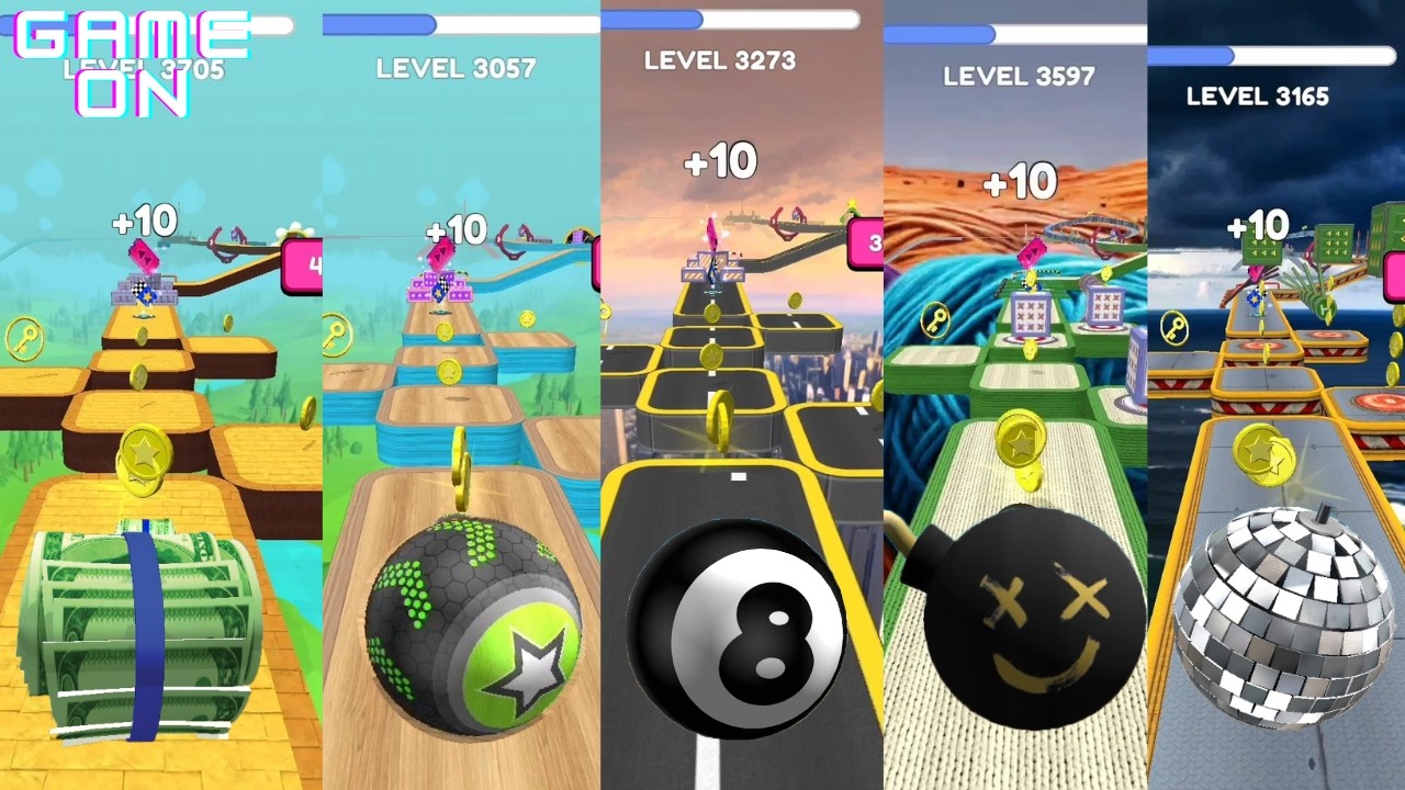Going Balls 5 Exact Same Levels Different Balls Android Gameplay Walkthrough Super Speedrun Race #39