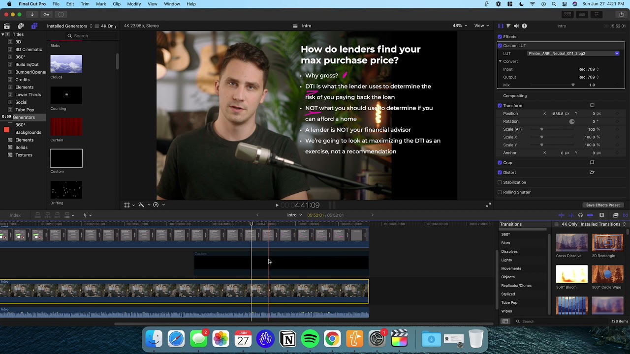 Transparent Gradient with Graduated Masks in FCPX