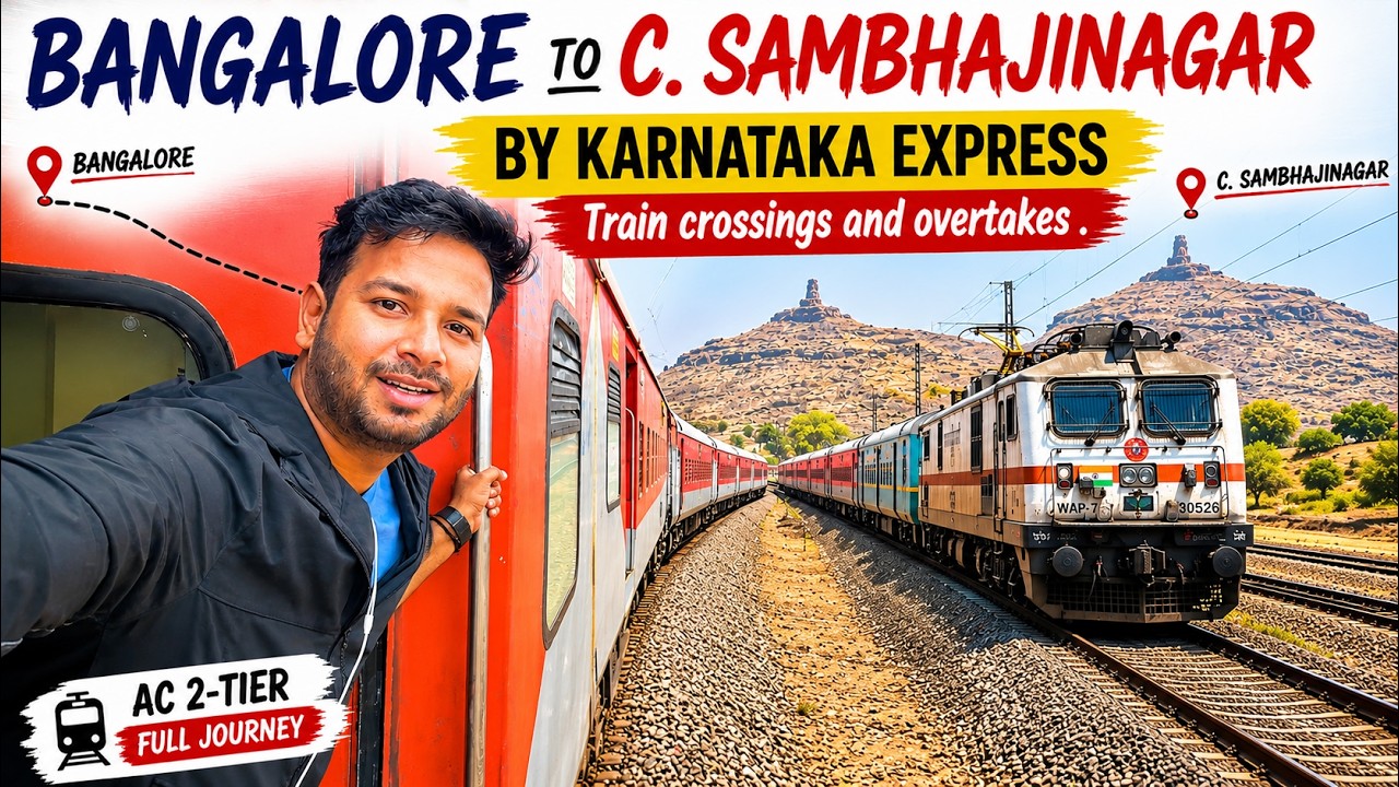 12627 Karnataka express Journey Bangalore to C. Sambhajinagar Part 02 ||  crossings and overtakes