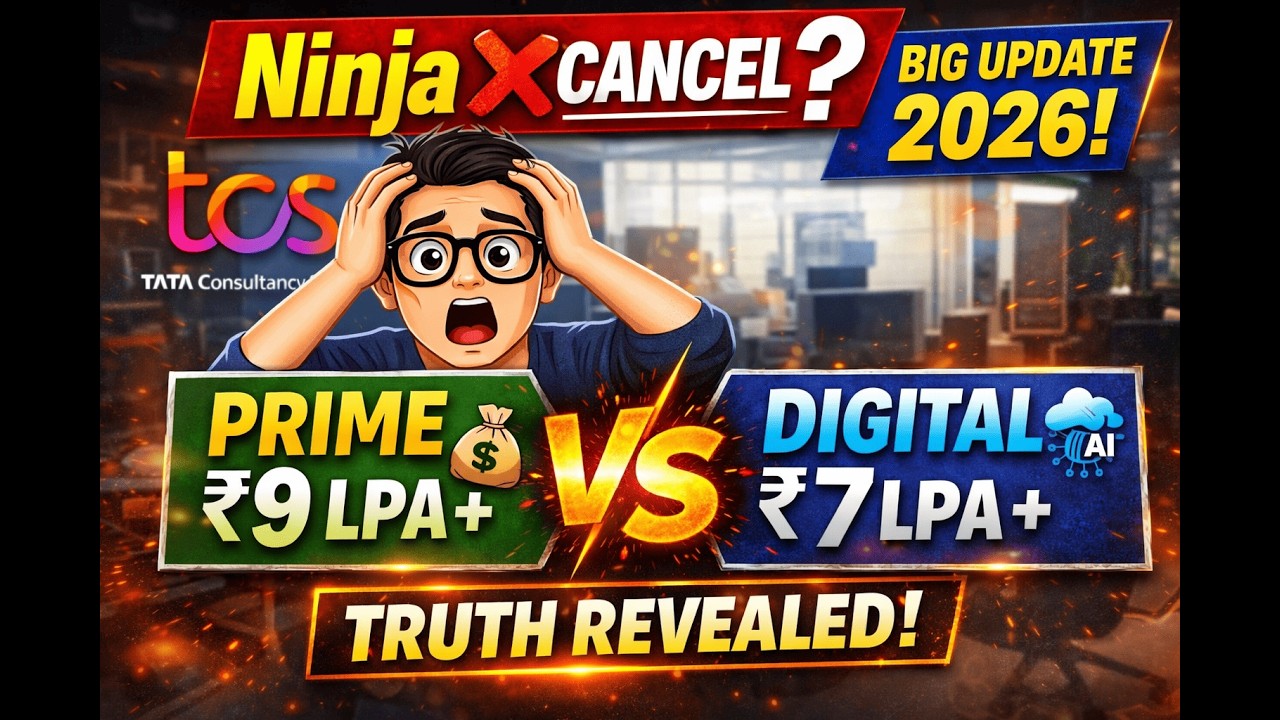 👉 TCS Ninja Cancel? 😱 Big Update 2026 | Prime vs Digital Explained | Full Truth
