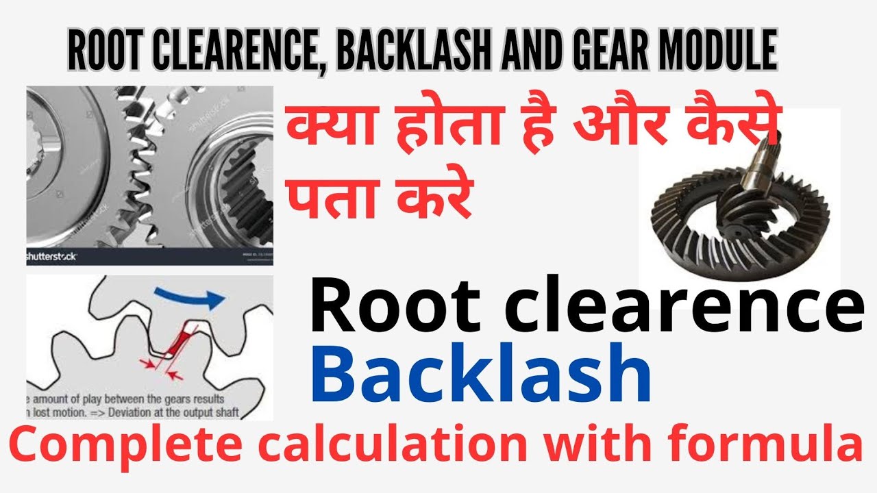 Root clearance and Backlash|Module|gear terminology|root clearance formula|girth gear|root gap|hindi