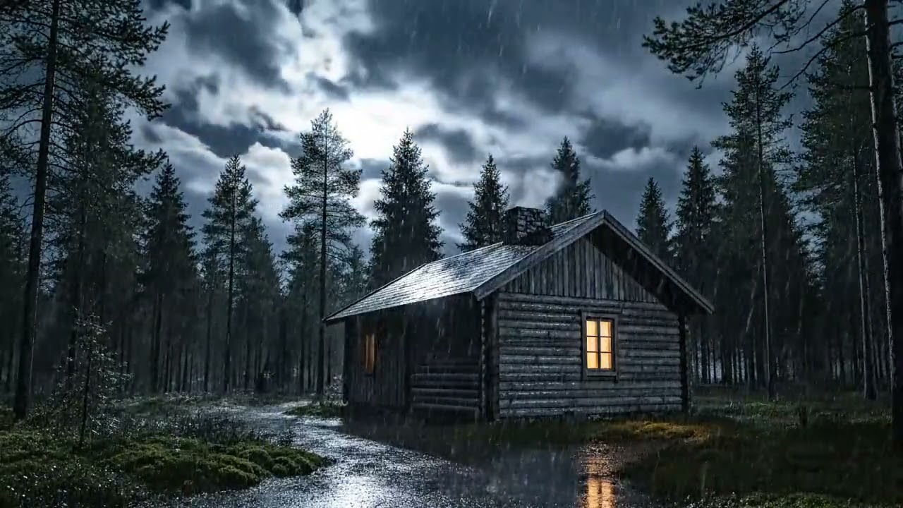 No Ads Rain Sounds 🌙 Intense Rain on Tin Roof for Fast & Deep Sleep