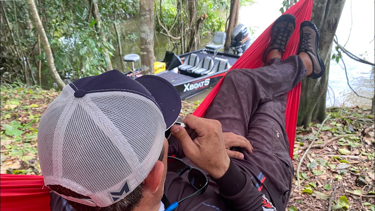 CATCHING BIG FISH WITH KAYAK, MADE FRIED FISH AT THE JUNGLE (ASMR)