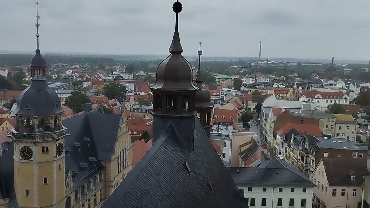 Auf den T&uuml;rmen der Kirche St. Jakob K&ouml;then, 29.8.2025