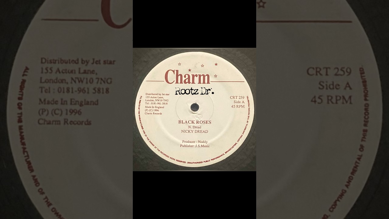Nicky Dread - Black Roses 12” Charm UK 1996