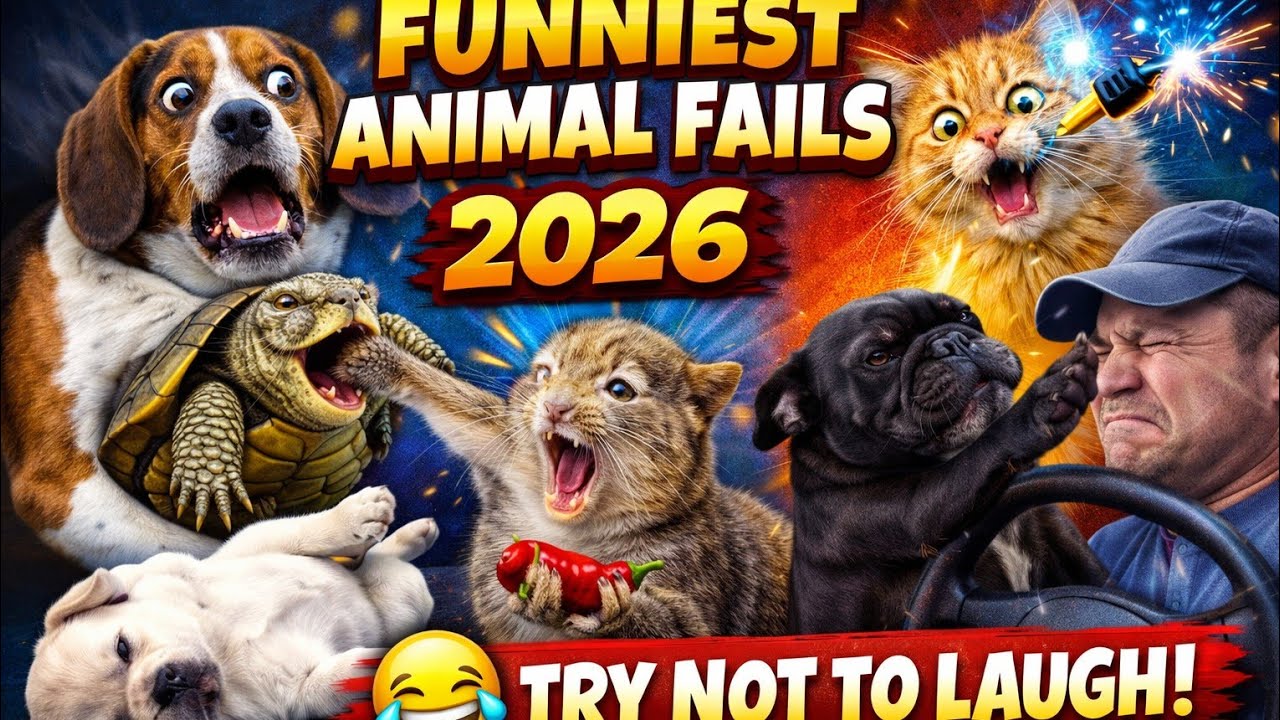 Try Not To Laugh 😂 | Funniest Animal Fails & Crazy Pet Moments 2026