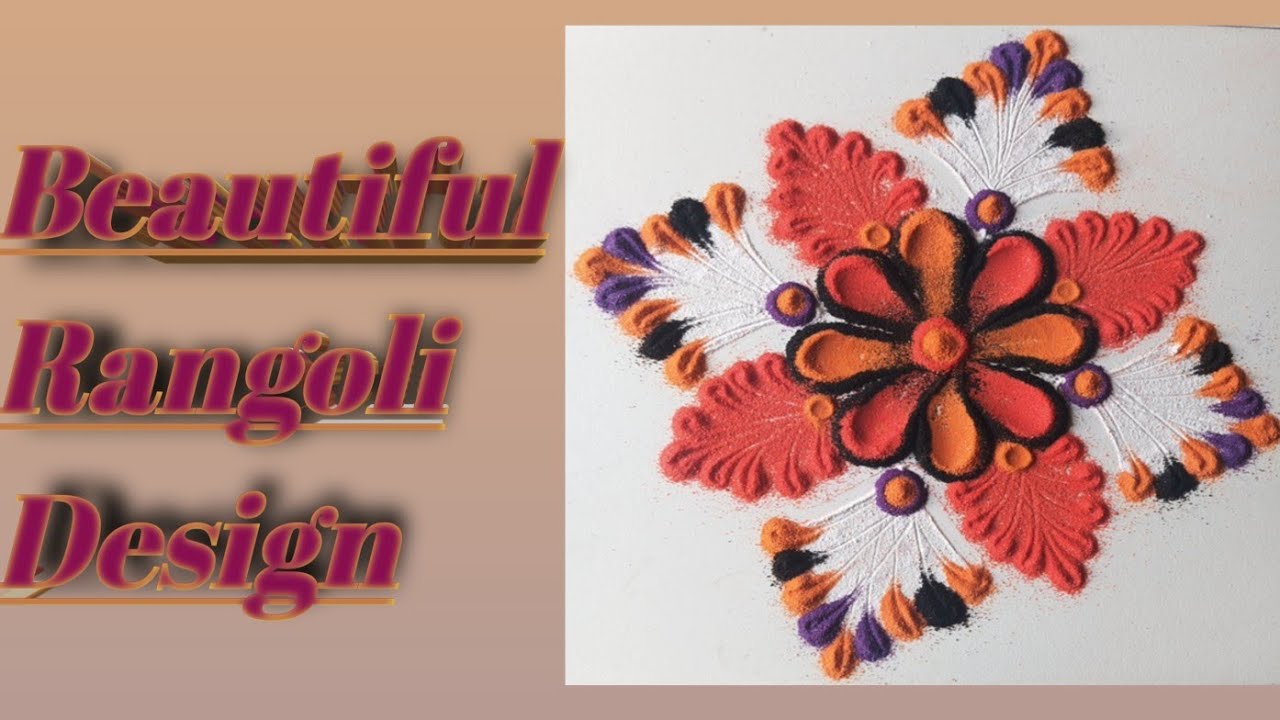 Beautiful rangoli design for festivals 🌸