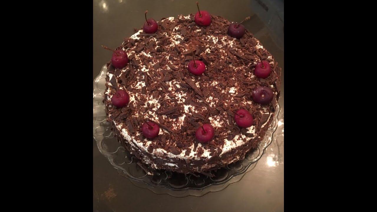 حلوى فوري نوار لعيد ميلاد إقتصادية بكأس دقيق فقط و بدون جيلاتين متشبعيش منها /gateau forêt noire