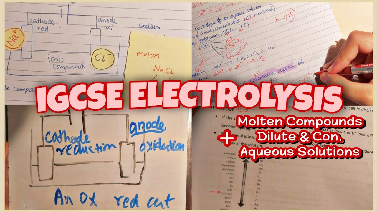 IGCSE CHEMISTRY 5 Electricity And Chemistry (part 1)| Basics + Molten Compounds + Aqueous Compounds