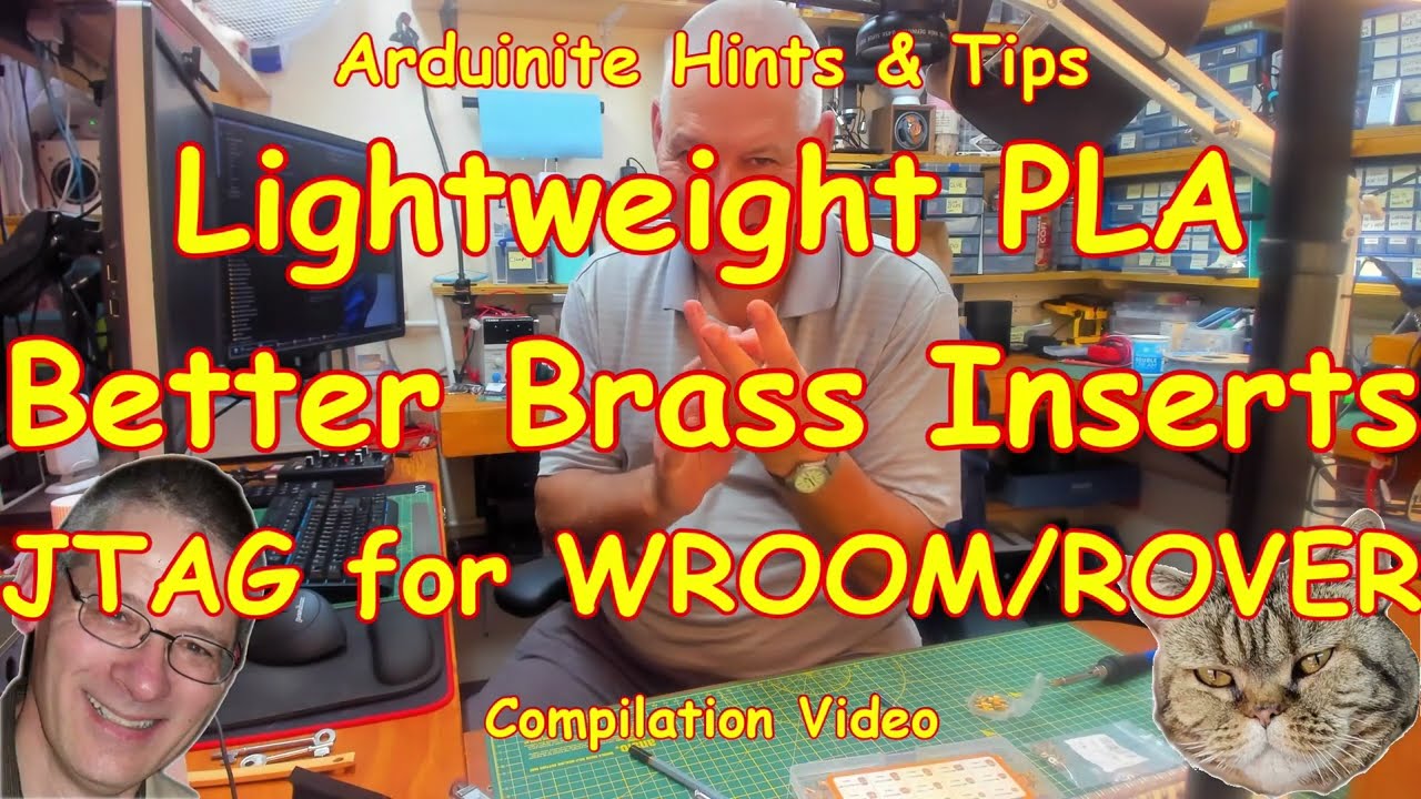 #270 Lightweight PLA, Hot Melt Inserts Mk2, JTAG for WROOM/WROVER boards
