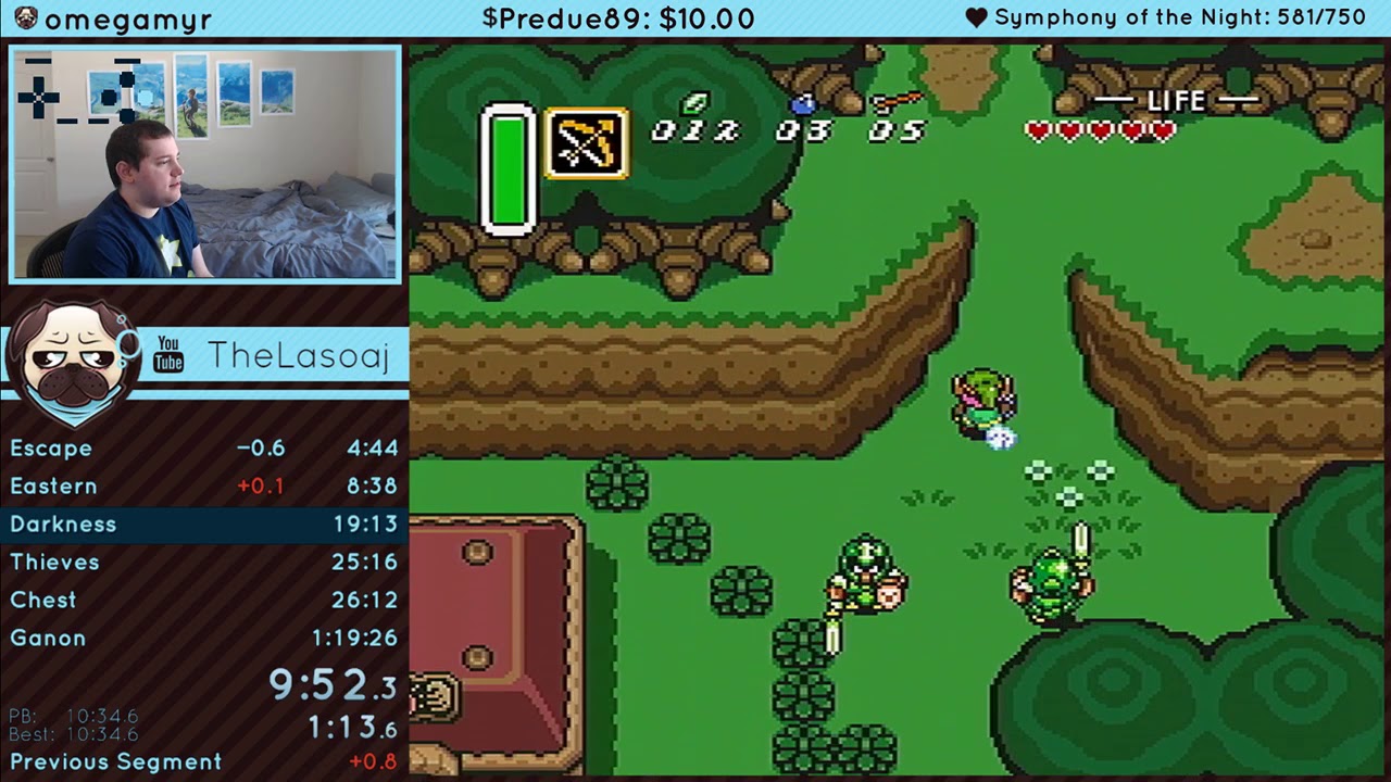 A Link to the Past | 100% All Hearts Speedrun in 1:17:33