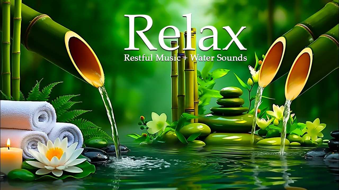 Sleep Piano Music with Gentle Water Sounds 😴 Heal the Body and Mind