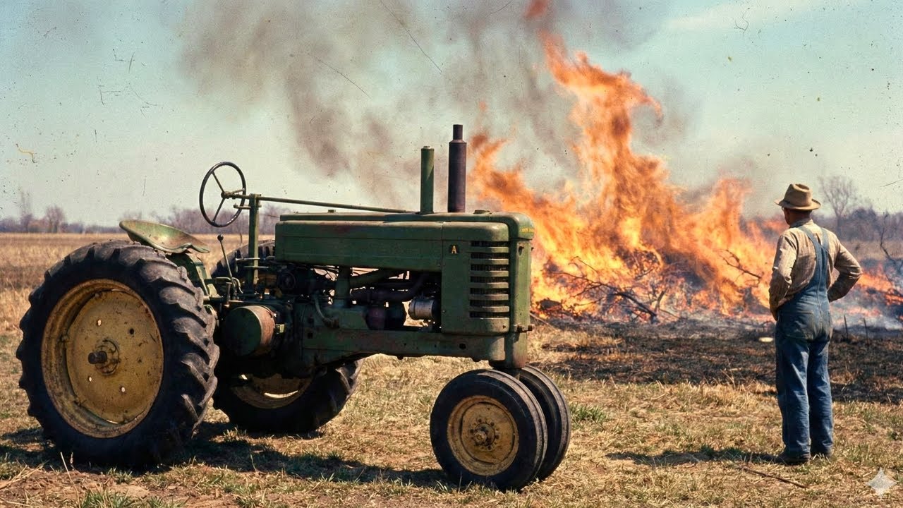 The Town Laughed at the Farmer’s Old John Deere… Until the Fire Left Them No Choice