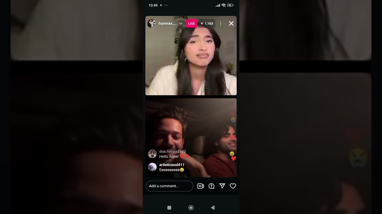 Aqeel, Arslan and humna live session full video(the trio)❤️❤️