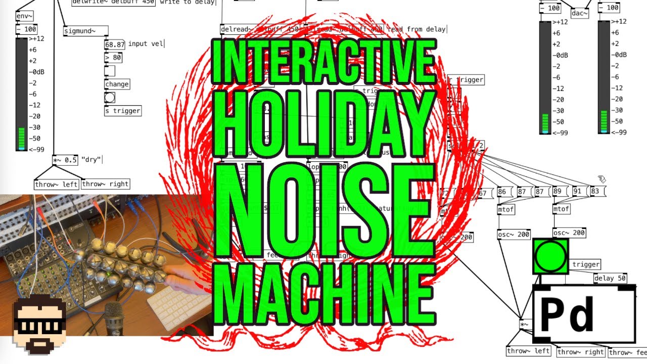 Pure Data Live Audio Processing of Sleigh Bells (Interactive Noise Music System) | Simon Hutchinson