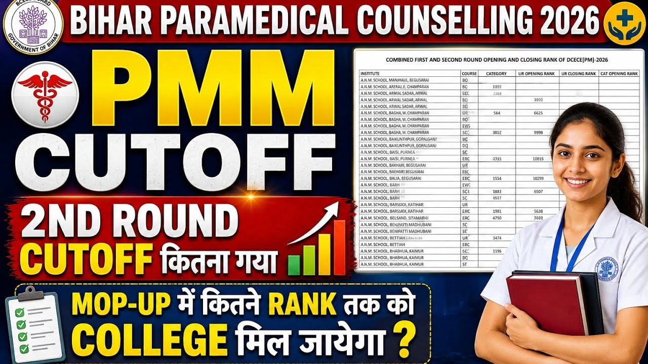 Bihar Paramedical 2026 PMM cutoff | Bihar Paramedical PMM cutoff 2026