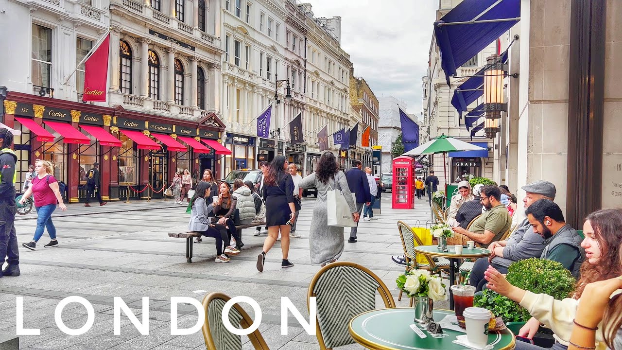 Posh London Autumn Walking Tour | Walking London Mayfair | Marylebone London City Walk  [4K HDR]