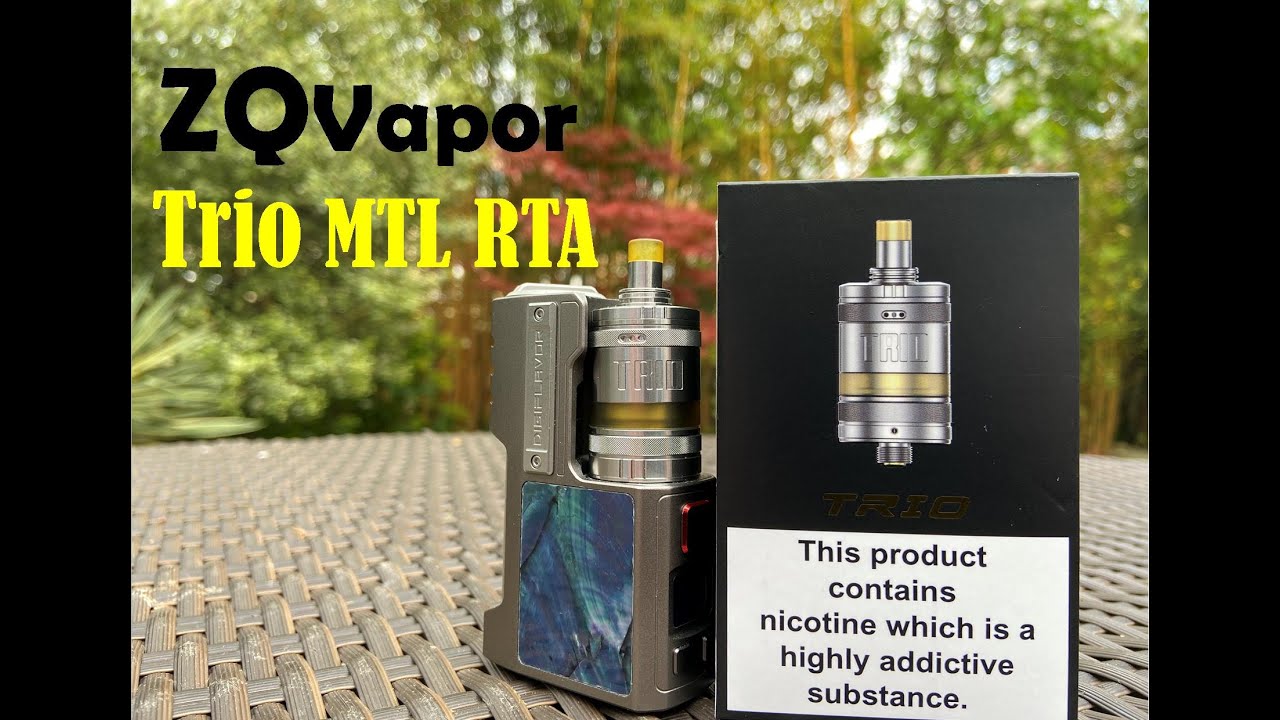 ZQ Vapor Trio MTL RTA | Triple airflow options | Excellent flavour | Full Review