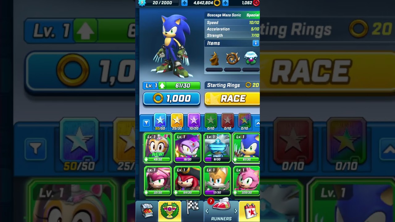 Sonic Forces Mobile &mdash; удачная находка &mdash; разблокирован новый персонаж &mdash; Морской Енот