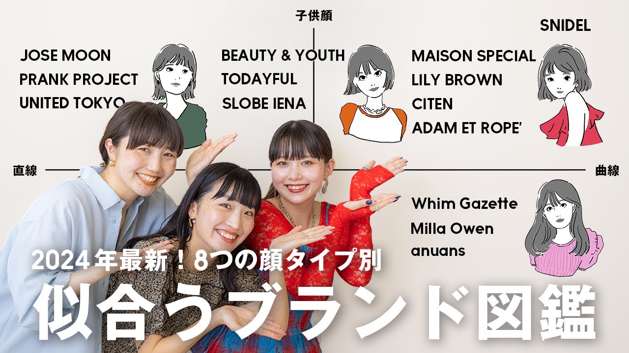 【完全版】ブランド迷子さん必見📝顔タイプ別似合う人気ブランド！プチプラからも選定✨