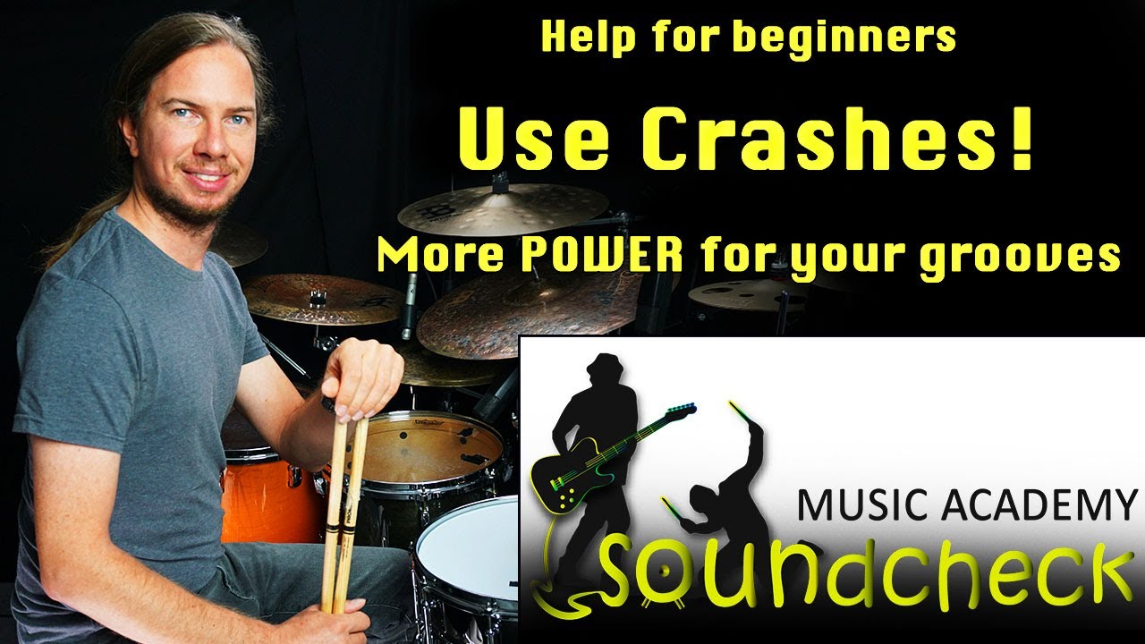 Crash cymbals on the drumset: Learn how to use them properly as a beginner!