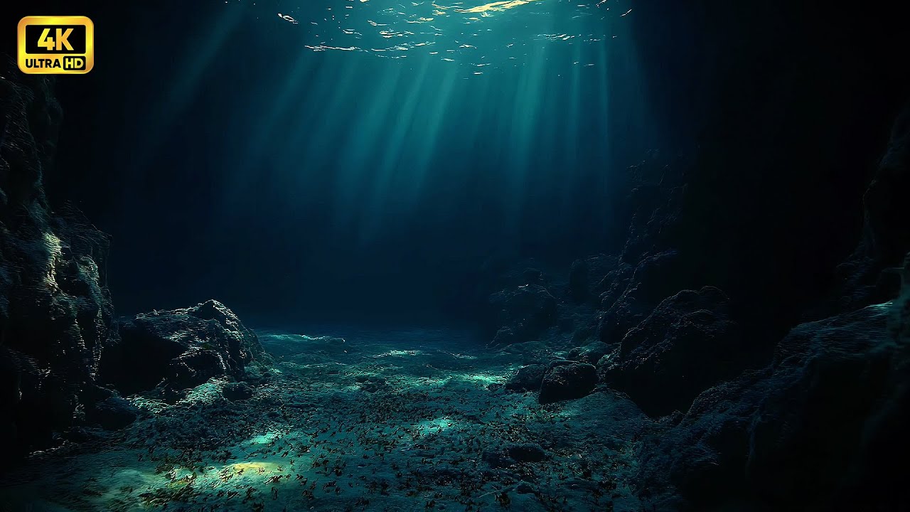 Deep Underwater Ambience | Soothing Submerged Sounds for Sleep & Study | 4 Hours | 4K Ultra HD